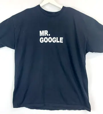 Mr. Google Black Dad T-Shirt Humorous Know It All Tee Men's XL • $9.40