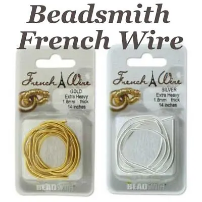 Beadsmith French Wire Bullion Gimp Choose Size Colours Silver Gold Rose... • £3.95