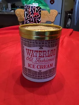 Vintage Quart Waterloo ILL Ice Cream Container Dairy Advertising • $19