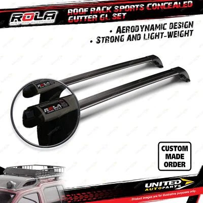 $492.95 • Buy 2 X Rola Sports Concealed Gutter GL Roof Rack Bars For Mitsubishi Express 86-94