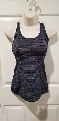 90 Degrees Athletic Tank Top Sz XS BLUE/ WHITE Line Pattern Racerback Gym Womens • $4.99