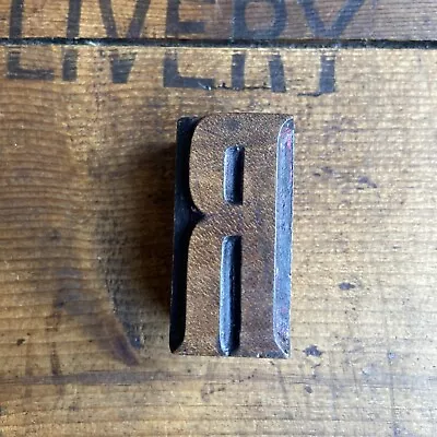 £7 • Buy Vintage Printers Block Letterpress Type Wooden Printing Letter R