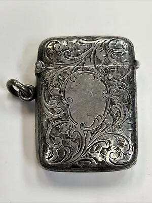 A Vintage Sterling Silver English Match Holder Safe .925 • $44.99