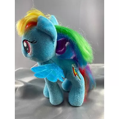 My Little Pony Rainbow Dash TY Hasbro 2013 Light Blue Metallic Wings Small • $10.89