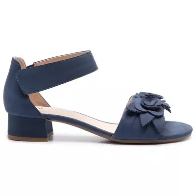 Caprice Block Heel Sandals 28202 Blue Nubuk Leather UK 6.5 G BNIB RRP £55 • £28