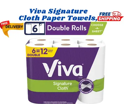 Viva Signature Cloth Paper Towels 6 Double Rolls 94 Sheets Per Roll/564 Sheet • $17.49