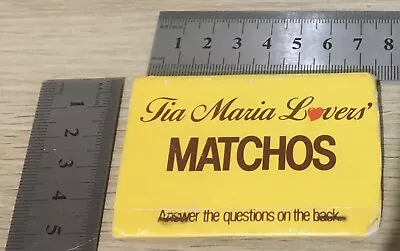 Retro Tia Maria Lovers Packet Of Matches Made In Australia • $20