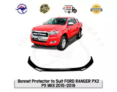 Bonnet Protector Hood Guard Bug Deflector To Suit Ford Ranger PX2 PX MKII 15-18 • $92.99