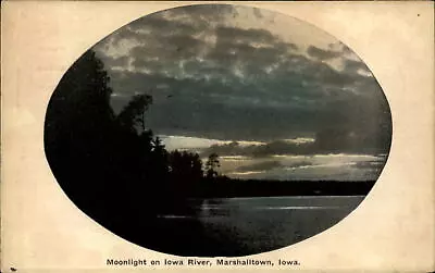 Marshalltown Iowa Moonlight On River ~ Postcard Sku613 • $2.77