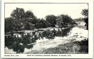 Postcard IN Wabash East Of Carroll Street Bridge Indiana UDB YC • $10.62