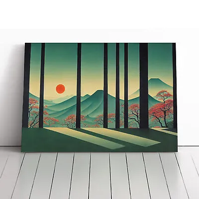 £22.95 • Buy Retro Japanese Forest Vol.3 Canvas Print Wall Art Framed Large Picture Painting