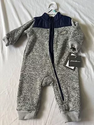 Eddie Bauer Baby Boy Radiator Fleece Coverall Size 3-6 Months • $12