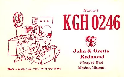 Mexico Missouri KGH-0246 QSL Radio Postcard • $1.93