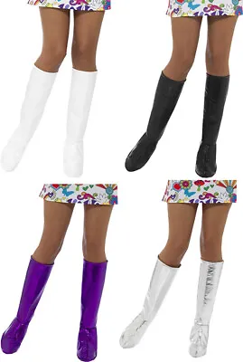£32.58 • Buy Women 1960s Fancy Fun Party Gogo Hippie Boot Covers Knee High Footwear Pack Of 3