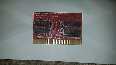 Vintage 1989 Pacemark Iieasy Ram Memory Upgrade Iiezram Card Board Apple Ii #196 • $19.99