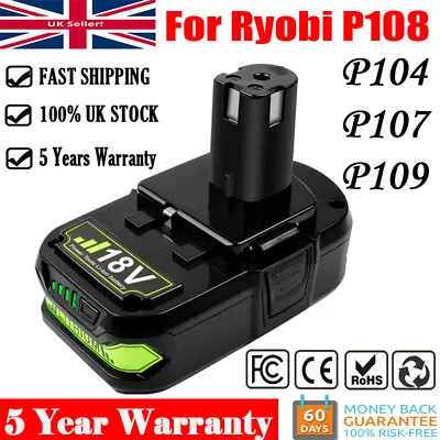 £16.59 • Buy For RYOBI P108 18V One+ Plus High Capacity Battery 18 Volt Lithium-Ion New Pack