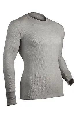 Indera Traditional Long Johns - Thermal Long Sleeve - Heather Grey - Men Size S • $13.87
