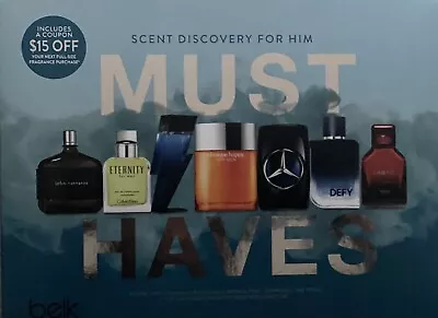 Mens Cologne Fragrance Sampler Gift Set With Most Popular Must Have Scents • $24.99