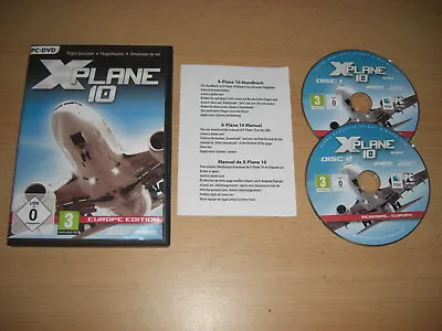 X-PLANE 10 Europe Edition Pc DVD Rom / LINUX XPLANE Flight Simulator Sim • £14.99