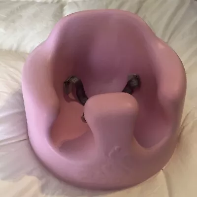 Bumbo Baby Infant Floor Seat Chair Pink With Safety Belt Portable • $17.99