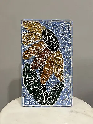 Handmade Cottagecore Colorful Floral Sunflower Stained Glass Mosaic Wall Art • $24.99