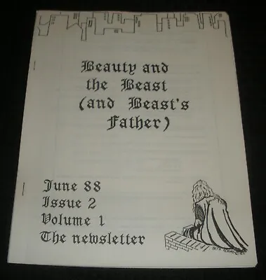 $20.25 • Buy 1988 June BEAUTY AND THE BEAST Newsletter Fanzine V.1 #2 FVF 7.0 28pgs