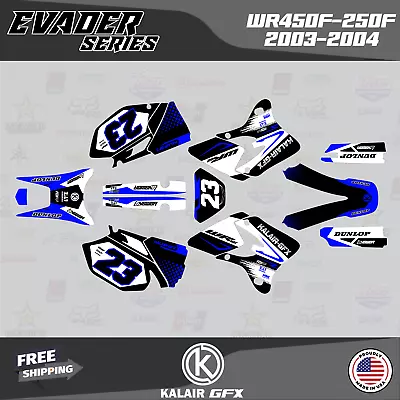 Graphics Kit For YAMAHA WR250F And WR450F Years 2003 2004 Evader-Blue • $82.99