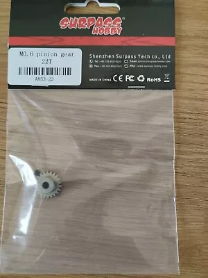 Rc Car Buggy 0.6 Module Pinion 22T Tamiya Pinion 22 Tooth • £5.25