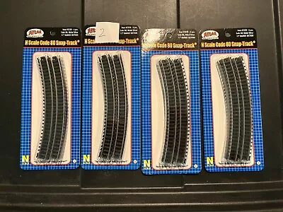 Lot 2   N Scale Mics Track 4 New Packs Of Curves #2520 6 Pieces In Each NEW • $4.99