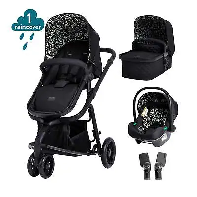 Cosatto Giggle 3 In 1 Travel System Pram & Pushchair With Car Seat & Raincover • £399.95