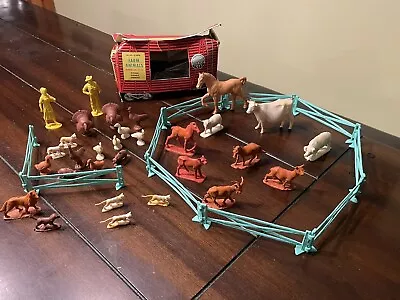 Vintage Auburn Toys Farm Animals Rubber-like • $29