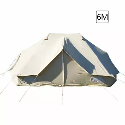 UNISTRENGH Large 6x4M Waterproof Canvas Bell Tent Glamping Camping Tent Yurts • $199.99