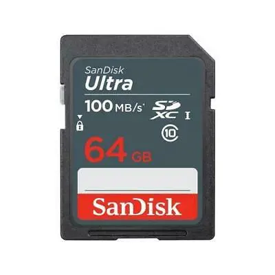 SanDisk Ultra 64 GB SDHC SDXC SD Class 10 100MB/s 64GB Memory Card SDSDUNR-064G • $8.99