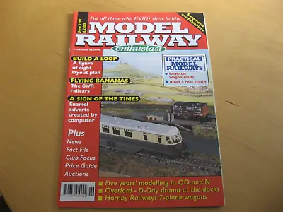 Model Railway Enthusiast June 1997 Hornby 7 Plank Wagons D Day Docks GWR Railcar • £1.58