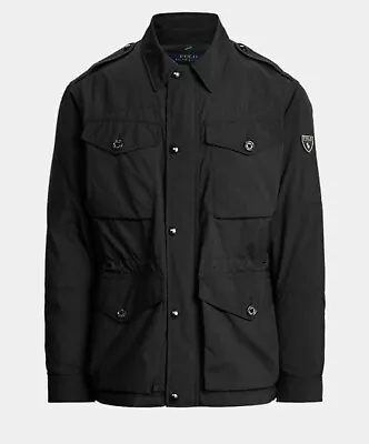 NWT Polo Ralph Lauren BLACK Troop Water Repellent 4 Pocket Field Jacket • $265.49