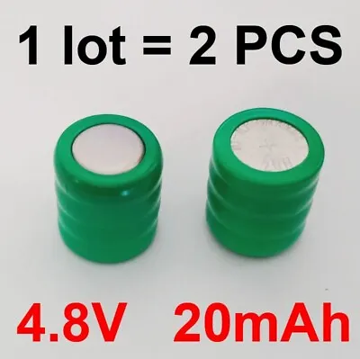 2PCS X Ni-MH Button Rechargeable Battery 4.8V 20MAH For Car Torch Lenser 7575 • £7.19