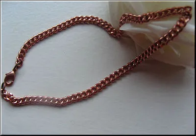 Ladies Solid Copper Link Bracelet CB009- 1/8 Of An Inch Wide.  • $23