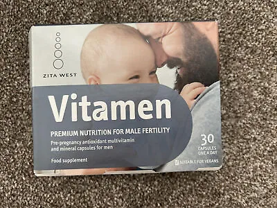 Zita West Vitamen 30 Capsules | Male Fertility Food Supplement • £26.50