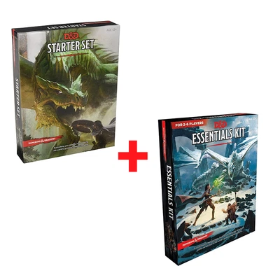 $85 • Buy Dungeons & Dragons Starter And Essentials Kit BUNDLE D&D Great Value!