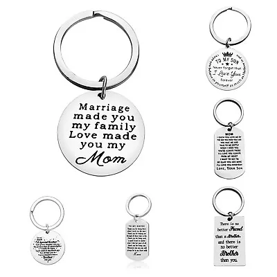 Personalized Engraved Keyrings Brother Sister Dad Mum Aunt Niece Mother In Law • £3.49