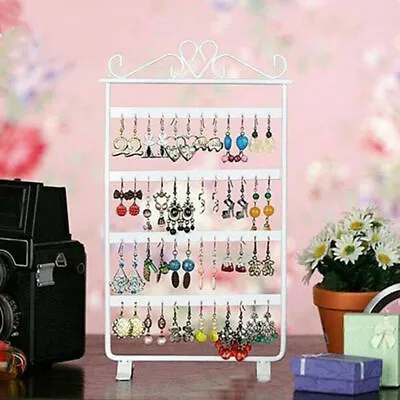 Organizer 48 Holes Earring Necklace Jewelry Display Show Rack Metal Stand Holder • $11.49