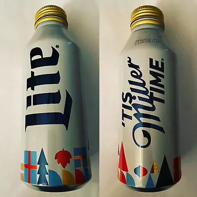 MILLER LITE 2021 Christmas Bottle 16 Oz Twist Off Cap (empty) • $2.99