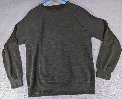 J.Crew Sweater Mens Size Large Green Long Sleeve Heathered Green Sweatshirt • $15.48