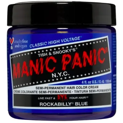 Manic Panic Hair Dye Semi-Permanent Hair Color 4oz (39 Rockabilly Blue) • $11.50