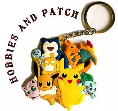 Pokemon Team Keychain Rubber Keychain Gadget Pokemon Keychain Pikachu • £4.63