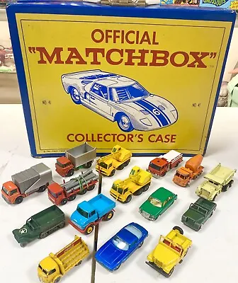 Official Matchbox Case No. 41 With 14 Vintage Lesney /Matchbox 1 Dinky  Lot • $100