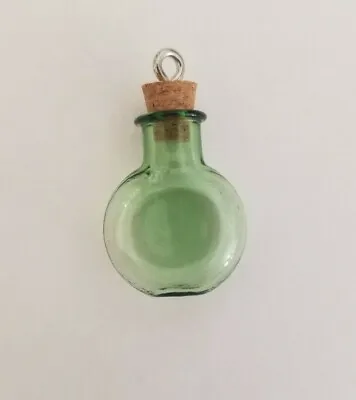 10pc Mini Glass Cork Bottle Tear Drops Vials DIY Wishing Bottles Green Or Purple • $7.99