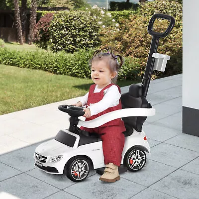 Mercedes G-Class SUV Kids Toddler Car W/ Push Handle & Real Working Horn White • $61.42