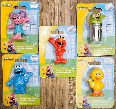 Sesame Street Mini Figures Set Of 5 Elmo Big Bird Abby Oscar Cookie Monster • $16.95