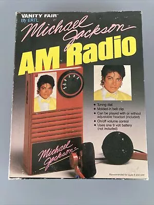 Vintage Never Used Official Michael Jackson 1984 AM Radio In Original Box • $89